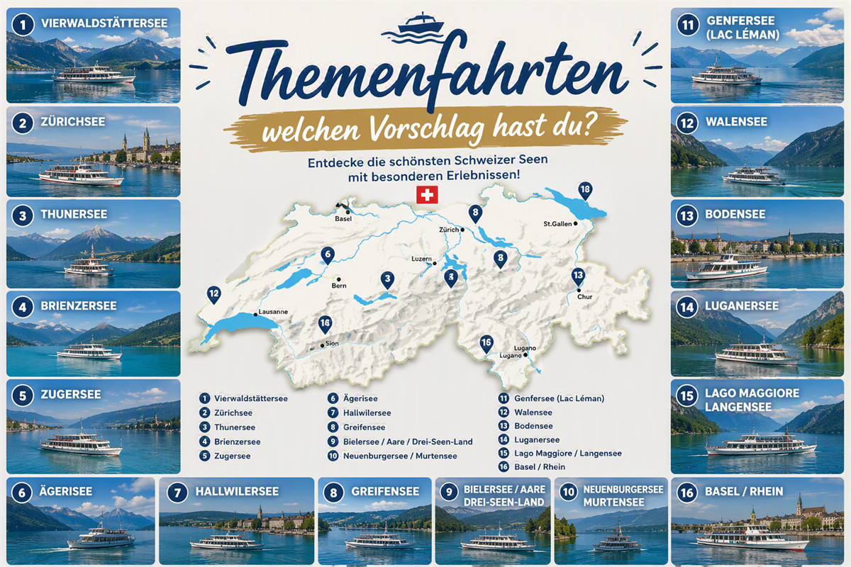 Spezial Fahrten auf Schweizer Seen